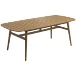 야외용 테이블과 의자 안뜰 빌라 마당 미얀마 티크 롱 테이블 야외 야외 정원 테라스 견고한 나무 식탁 조합 - 이미지 5