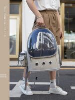 반려동물 고양이 가방 2025년 신형 휴대용 개와 고양이 운반 가방 백팩 대용량 우주 캡슐 개 가방 - 이미지 5