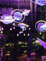 인터넷 유명인 지구본 별이 빛나는 하늘 램프 샹들리에 음악 레스토랑 바 클리어 바 상점 창의적인 분위기 별이 빛나는 하늘 장식 램프 - 이미지 5