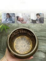불교 노래 그릇, 네팔 수제 요가 명상 그릇, 불교 노래 그릇, 불교 노래 그릇, 불교 명상 그릇, 청동 차임 장식 - 이미지 3