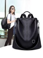 백팩 여성 2025 새로운 도난 방지 정품 가죽 고급 캐주얼 다용도 패션 소가죽 여성 가방 부드러운 가죽 백팩 - 이미지 4