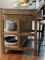 미국식 컨트리 사이드보드 견고한 목재 산업 스타일 티 캐비닛 주방 수납 캐비닛 센터 아일랜드 조리대 조리대 캐비닛 - 이미지 4