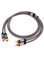 양양 RCA 더블 로터스 헤드 오디오 신호 케이블 오디오 피버 단결정 구리 은도금 2대2 앰프 연결 케이블 - 이미지 5