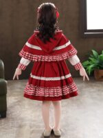 로리타 소녀 공주 드레스 정품 풀세트 공연 의상 할로윈 공연 의상 빨간모자 의상 어린이 스커트 - 이미지 5