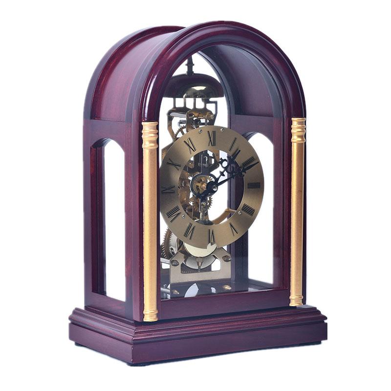 main_658665006189_0 전체 구리 기계식 시계 새로운 중국 스타일 견고한 목재 원근법 시계 거실 벽난로 시계 사무실 장식품 303 - 이미지 1