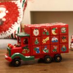 크리스마스 선물 블라인드 박스 캐비닛 어린이 기차 장난감 데스크탑 장식품 크리스마스 어드벤트 캘린더 선물 상자