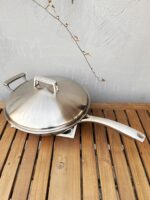 수출용 304 스테인리스 스틸 웍, 5겹 구리 코팅, 코팅 없음, 노스틱, 32cm, 가스 및 유도 조리기에 적합.