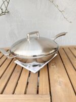 수출용 304 스테인리스 스틸 웍, 5겹 구리 코팅, 코팅 없음, 노스틱, 32cm, 가스 및 유도 조리기에 적합. - 이미지 2