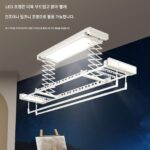 전기식 옷 건조대 원격 제어 리프팅 홈 발코니 스마트 초박형 보이지 않는 내장형 건조 자동 망원식 옷 건조대 - 이미지 4