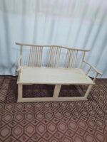 새로운 중국식 견고한 원목 소파 북부 옛 느릅나무 골동품 선 벤치 더블 의자 차 의자 빗 등받이 의자 명상 의자 - 이미지 3