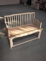 새로운 중국식 견고한 원목 소파 북부 옛 느릅나무 골동품 선 벤치 더블 의자 차 의자 빗 등받이 의자 명상 의자 - 이미지 4