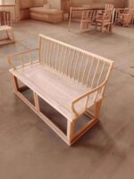 새로운 중국식 견고한 원목 소파 북부 옛 느릅나무 골동품 선 벤치 더블 의자 차 의자 빗 등받이 의자 명상 의자 - 이미지 5