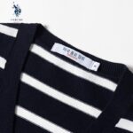 uspoloassn 미국 폴로 협회 봄 여성용 스트라이프 니트 카디건 캐주얼 라이트 니트 재킷 - 이미지 4