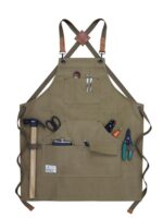 남성용 유럽 및 미국 스타일 앞치마 두꺼운 캔버스 내마모성 및 방수 맞춤 로고 정원사 핸드메이드 세련된 데님 작업복 - 이미지 5