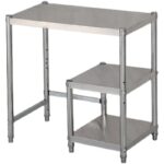 가스레인지 랙 3단 조리대 스테인리스 스틸 주방 액화가스 랙 두꺼워진 수납 조리작업 주방테이블 - 이미지 5