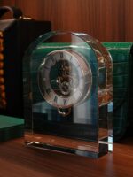 MIKIM*TO는 절판되었습니다! 가정용으로 제작된 중량감 있는 K9 크리스털 빈티지 황동 탁상시계 - 이미지 4