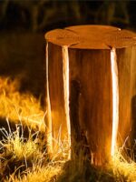 야외 발광 나무 그루터기 램프 나무 더미 램프 LED 나무결 시뮬레이션 공원 장식 램프 안뜰 경치 좋은 지역 조명 잔디 램프