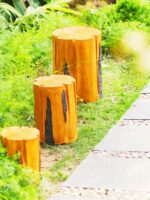 야외 발광 나무 그루터기 램프 나무 더미 램프 LED 나무결 시뮬레이션 공원 장식 램프 안뜰 경치 좋은 지역 조명 잔디 램프 - 이미지 3