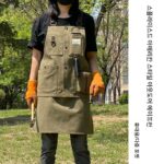 남성, 정원사, 목수, 캠핑, 피크닉, 야외 레트로 방오 작업복, 맞춤 인쇄 로고를 위한 미국식 앞치마