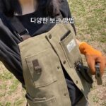 남성, 정원사, 목수, 캠핑, 피크닉, 야외 레트로 방오 작업복, 맞춤 인쇄 로고를 위한 미국식 앞치마 - 이미지 3