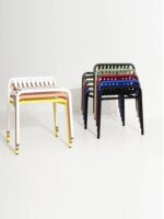 북유럽 디자이너 심플 벤치 도어 슈즈 벤치 홈 다이닝 의자 롱 벤치 야외 휴게 공간 철제 벤치 - 이미지 2