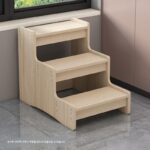 견고한 목재 가정용 계단 2단 3단 이중 용도 수납 계단 발판 떠 있는 창틀 발코니 사다리