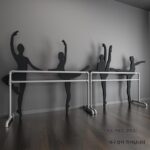 발레 댄스 바 스탠드 레그 스트레치 바 두꺼운 강철 파이프 요가 트레이닝 홈 성인 어린이 모바일 댄스 스탠드 - 이미지 2