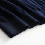 에르되시 시티 가을 겨울 야구 칼라 네이비 블루 워스티드 남성용 캐시미어 스웨터 지퍼 카디건 스웨터 니트 재킷 - 이미지 4