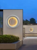 야외 초승달 벽등 방수 빌라 안뜰 조경 달 정원 게이트 외부 벽등 야외 현관등