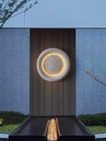 야외 초승달 벽등 방수 빌라 안뜰 조경 달 정원 게이트 외부 벽등 야외 현관등 - 이미지 2