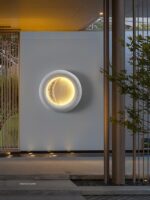 야외 초승달 벽등 방수 빌라 안뜰 조경 달 정원 게이트 외부 벽등 야외 현관등 - 이미지 3