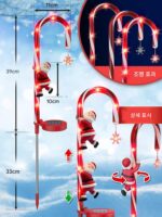 태양광 장식 조명 크리스마스 분위기 조명 야외 빌라 광장 축제 장면 레이아웃 정원 잔디 조명 - 이미지 5