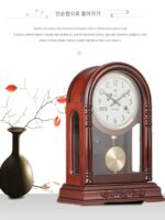 폴라리스 기계식 탁상시계 복고풍 원목 시계 황동 기계식 구식 벽난로 시계 새로운 중국식 진자 시계 - 이미지 4