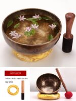네팔 노래 그릇 치유 도구 보름달 그릇 악기 수제 순수 구리 산타 노래 그릇 요가 7종 세트 - 이미지 4
