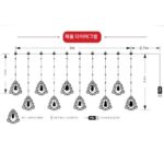 크리스마스 장식 가게 장식 조명 줄 걸이 커튼 조명 걸이 창 장면 레이아웃 LED 줄 조명 별 조명 - 이미지 5