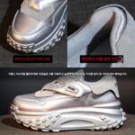 여성용 내부 높이 향상 신발 2024 봄과 가을 새로운 올매치 핑크 스포츠 캐주얼 신발 두꺼운 밑창 포레스트 검프 신발 작은 신발 - 이미지 4