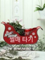 센더위안 크리스마스 장식 철제 크리스마스 썰매 자동차 휴일 장면 레이아웃 실내 장식 소품