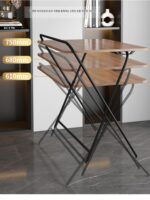 접이식 책상 홈 오피스 책상 리프트 견고한 나무 침대 옆 탁자 간단한 야외 접이식 공부 테이블 컴퓨터 테이블 - 이미지 2