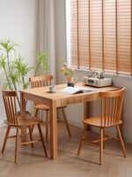 유샹 일본식 원목 접이식 식탁 북유럽 체리나무 심플 소형 아파트 접이식 식탁 통나무 식탁 홈 - 이미지 3