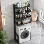 조절식 세탁기 냉동고 선반 소독 캐비닛 청소기 보관 선반 바닥 다층 홈 보관 선반 위 - 이미지 3