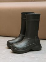 Summit Queen 포시즌스 솔리드 컬러 하이탑 슬립온 스노우 부츠 방수 레인 부츠 - 이미지 2