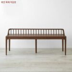 등받이가 있는 화이트 애쉬 원목 벤치 홈 다이닝 벤치 롱 벤치 슈 벤치 모던 롱 다이닝 벤치 벤치 롱 벤치 - 이미지 2