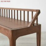 등받이가 있는 화이트 애쉬 원목 벤치 홈 다이닝 벤치 롱 벤치 슈 벤치 모던 롱 다이닝 벤치 벤치 롱 벤치 - 이미지 4