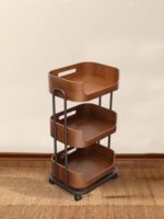 독창적이고 우아한 뷰티 살롱 원목 트롤리 SPA 클럽 트롤리 피부 관리 네일 살롱 미용실 보관 랙