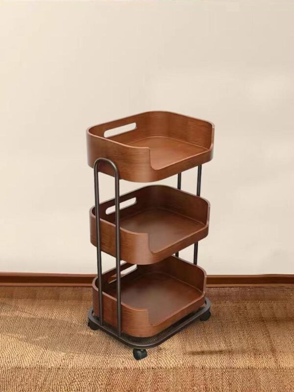 독창적이고 우아한 뷰티 살롱 원목 트롤리 SPA 클럽 트롤리 피부 관리 네일 살롱 미용실 보관 랙