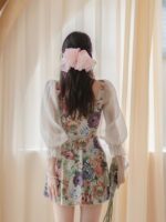 수영복 여성 섹시 2025 새로운 핫 스타일 긴팔 보수적 패션 고급 슬리밍 원피스 온천 수영복 - 이미지 5