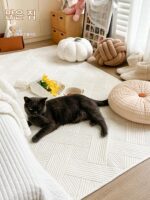 M.life Ramble 심플 코튼 워시드 코튼 플로어 매트 홈 리빙룸 카펫 침대 매트 다다미 매트 - 이미지 2