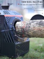 케홍 야외 안뜰 무연 나무 난로 농촌 가정용 난방 휴대용 방풍 바베큐 피크닉 모바일 나무 난로 - 이미지 3