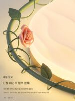 장미꽃 로맨틱 소녀 일본식 통나무 크림 스타일 침실 메인 라이트 그린 레트로 프랑스 목가적 천장 램프 - 이미지 5