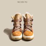 순수 양모 스노우 부츠 여성용 겨울 2024년 신스타일 두꺼워진 두꺼운 따뜻한 면화 신발 스타일리시한 가죽 및 모피 스노우 부츠